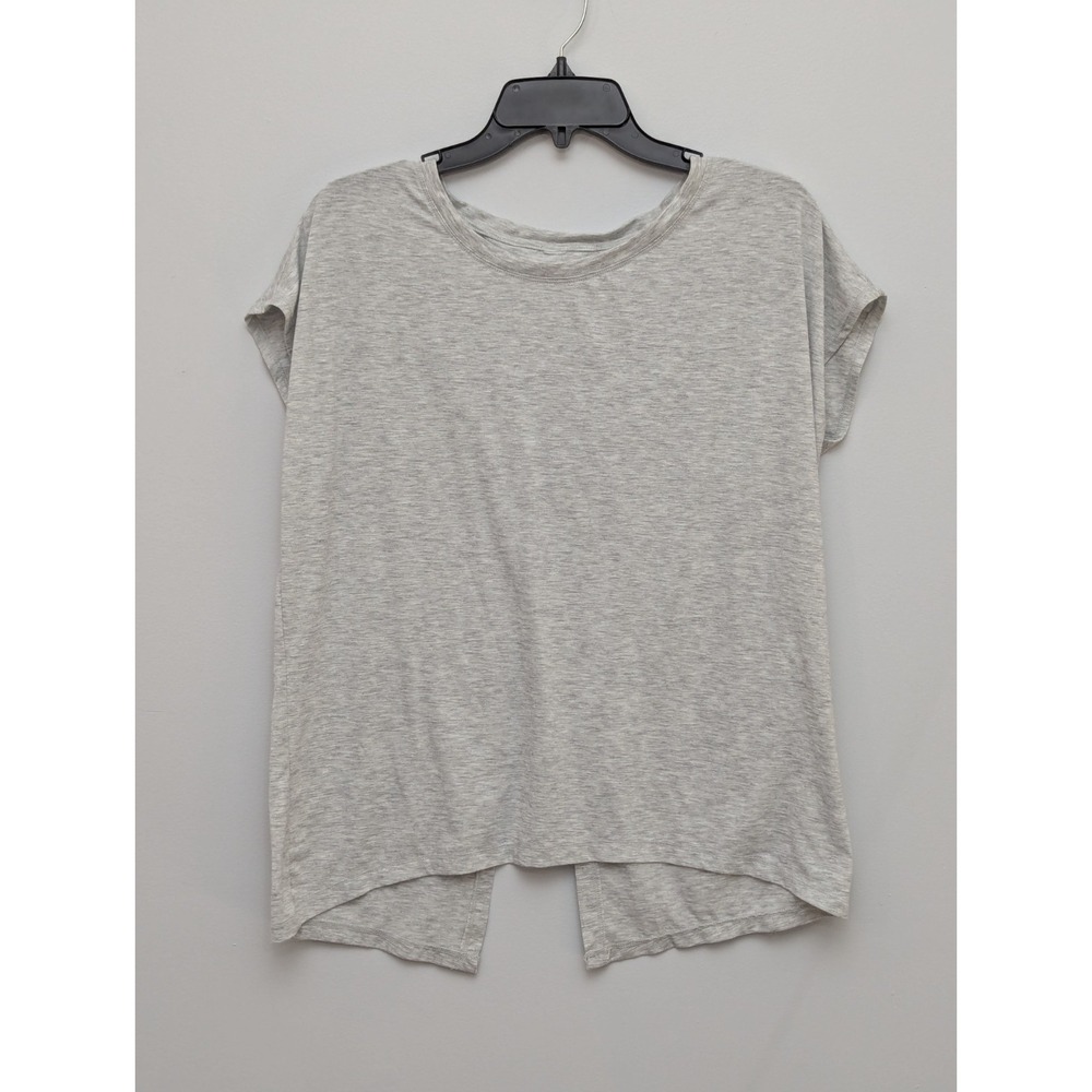 C4 Velocity Yoga Athleisure Top Gray Split Back Soft Airy Women's Small‎